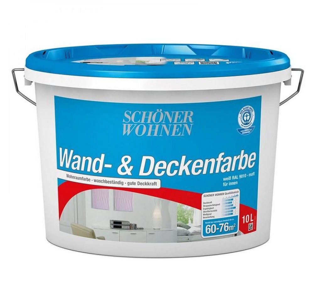 SCHÖNER WOHNEN FARBE Wandfarbe Schöner Wohnen Wand- und Deckenfarbe 10,0 Ltr. weiss von SCHÖNER WOHNEN FARBE