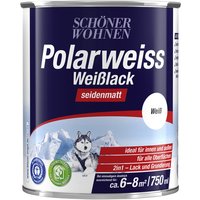 SCHÖNER WOHNEN FARBE Weißlack »Polarweiss«, 750 ml, weiß, seidenmatt von SCHÖNER WOHNEN FARBE