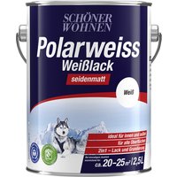 SCHÖNER WOHNEN FARBE Weißlack »Polarweiss«, 2,5 l, weiß, seidenmatt von SCHÖNER WOHNEN FARBE