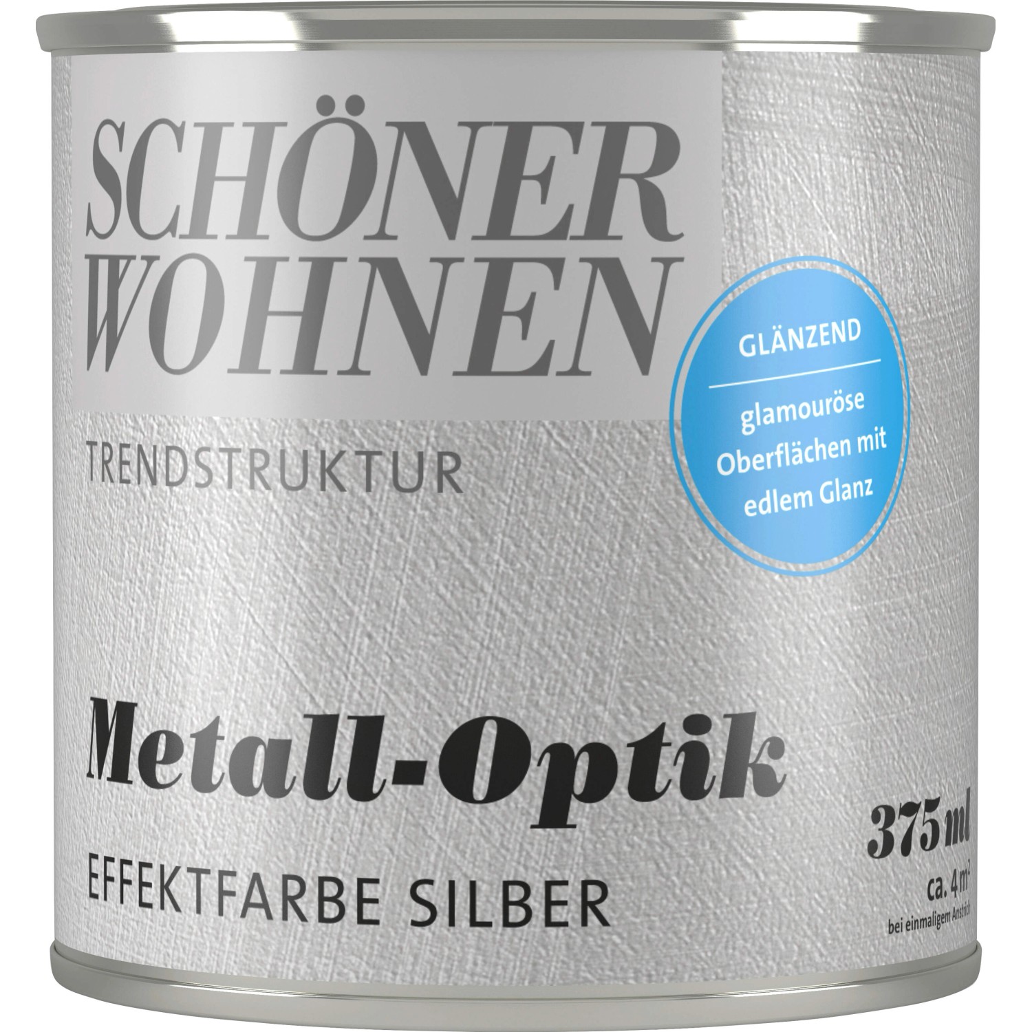 Schöner Wohnen Metall-Optik glänzend Silber 375 ml von SCHÖNER WOHNEN-Farbe