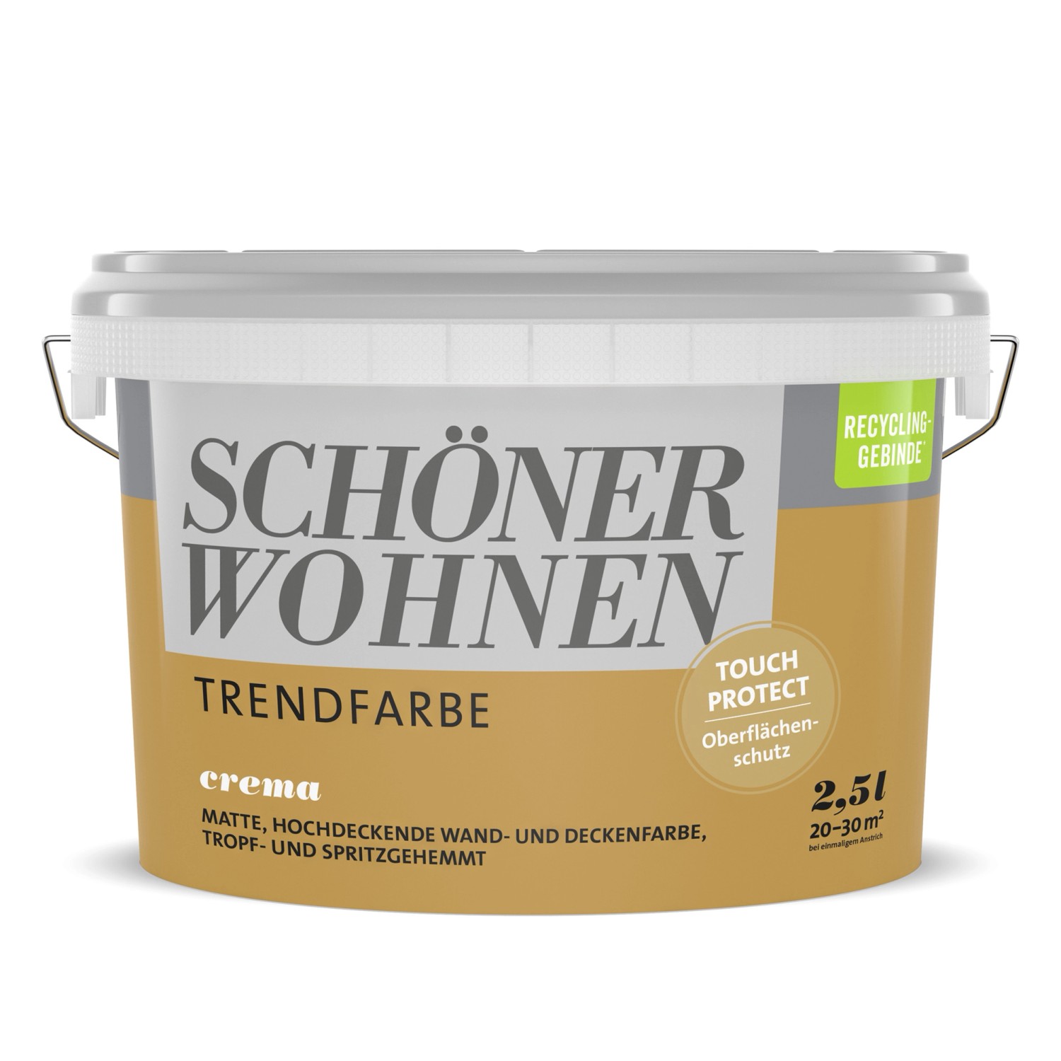 Schöner Wohnen Trend Wandfarbe Crema Matt 2,5 l von SCHÖNER WOHNEN-Farbe