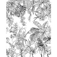 SCHÖNER WOHNEN KOLLEKTION Vliestapete, Dschungel, Blätter, schwarz/weiß von SCHÖNER WOHNEN KOLLEKTION