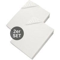 SCHÖNER WOHNEN Spannbettlaken BASIC - 2er Set 200x200 cm, Weiß von SCHÖNER WOHNEN-KOLLEKTION