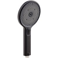 Handbrause biella, Mattschwarz, wassersparender Duschkopf rund, Duschbrause mit 3 Strahlarten - Schöner Wohnen-kollektion von SCHÖNER WOHNEN-KOLLEKTION