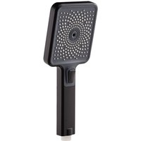 Handbrause verina, Mattschwarz, wassersparender Duschkopf eckig, Duschbrause mit 3 Strahlarten - Schöner Wohnen-kollektion von SCHÖNER WOHNEN-KOLLEKTION