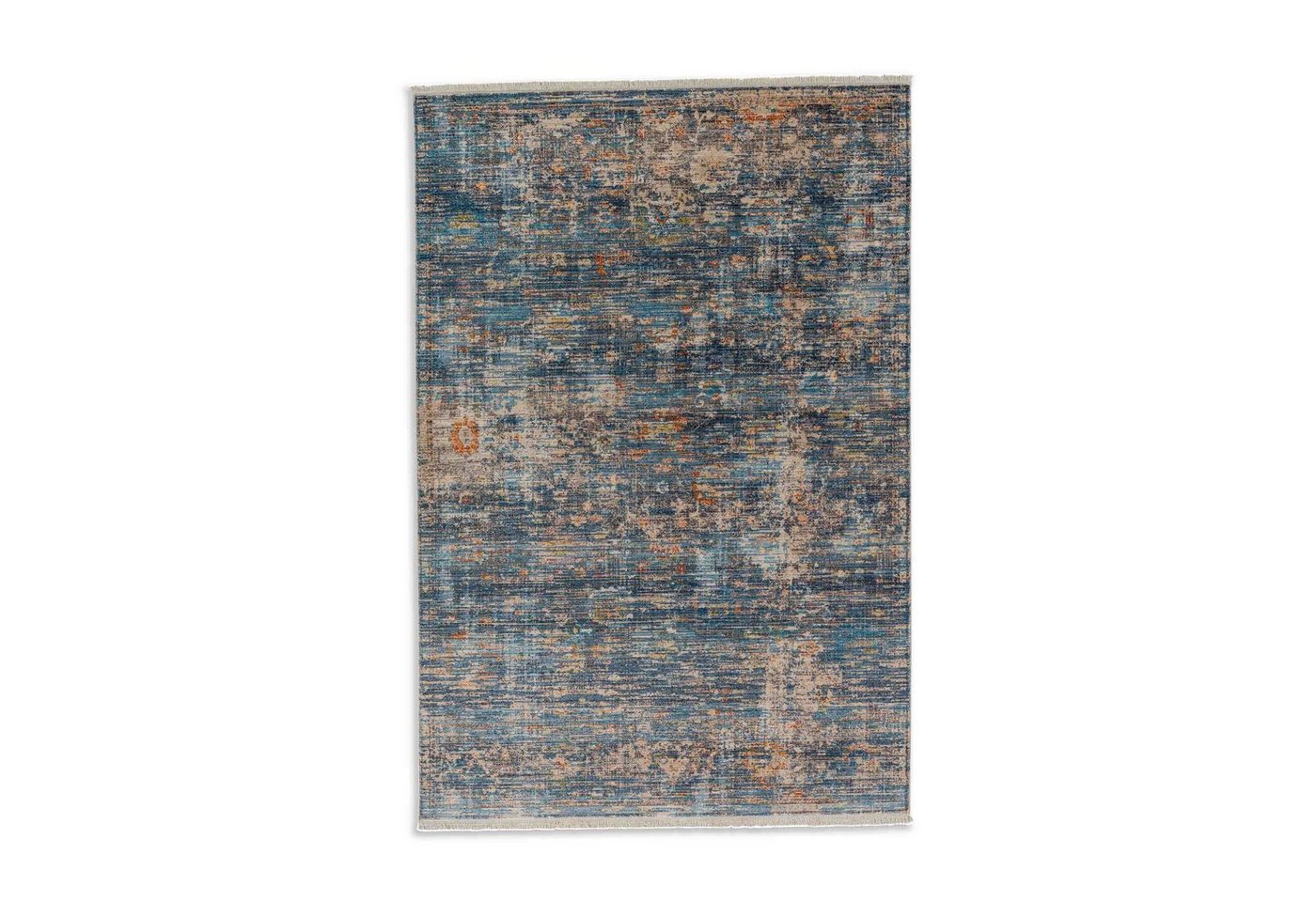 Designteppich MYSTIK Teppich Wohnzimmer, SCHÖNER WOHNEN-Kollektion, Rechteckig, Höhe: 7 mm, 70 x 140 cm in Blau von SCHÖNER WOHNEN-Kollektion