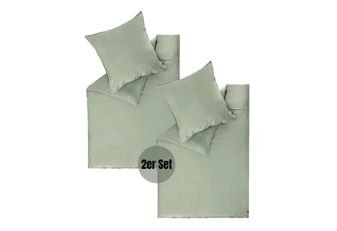 SCHÖNER WOHNEN-Kollektion Bettwäsche PLAIN Satin Bettwäsche, Baumwolle, 2 teilig, 140 x 200 cm - 2er Set in Grün SCHÖNER WOHNEN-Kollektion Bettwäsche PLAIN Satin Bettwäsche, Baumwolle, 2 teilig, 140 x 200 cm - 2er Set in Grün von SCHÖNER WOHNEN-Kollektion