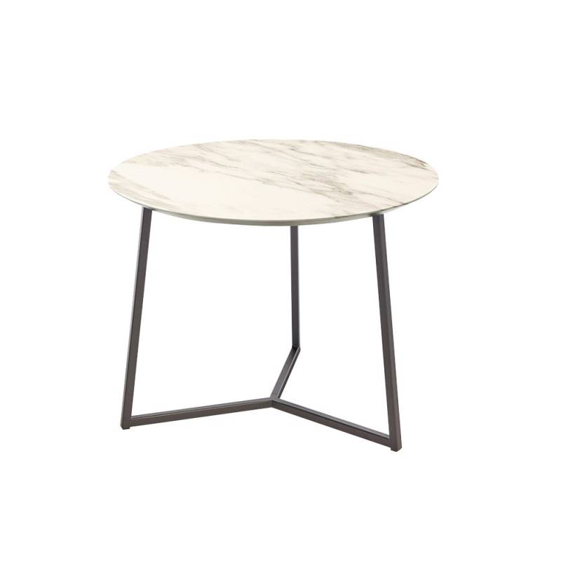 SCHÖNER WOHNEN-Kollektion Couchtisch CONNECT, ca. 55 x 42 cm in Keramik carrara/schwarz matt von SCHÖNER WOHNEN-Kollektion