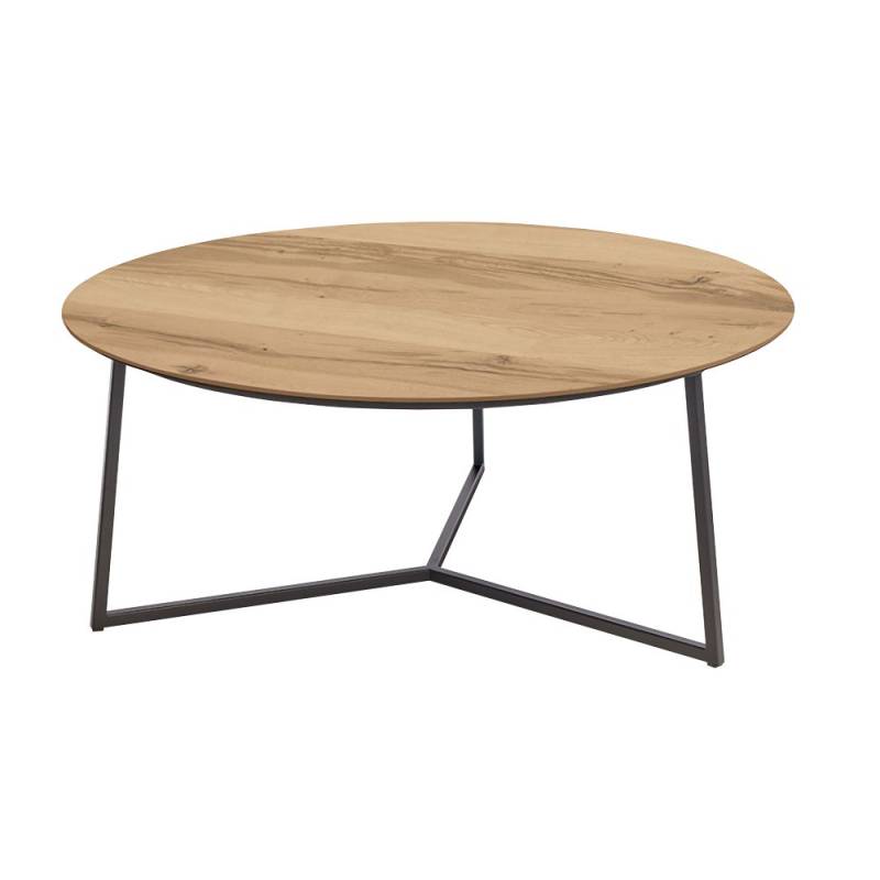 SCHÖNER WOHNEN-Kollektion Couchtisch CONNECT, ca. 83 x 35 cm in Eiche rustikal hell geölt/anthrazit matt von SCHÖNER WOHNEN-Kollektion