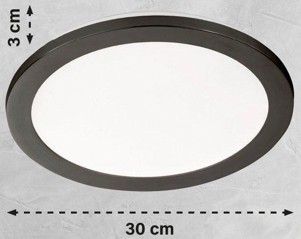 SCHÖNER WOHNEN-Kollektion Deckenleuchte Flat, LED fest integriert, 1x LED 15 Watt, 3000 Kelvin, 2100 Lumen,dimmbar von SCHÖNER WOHNEN-Kollektion