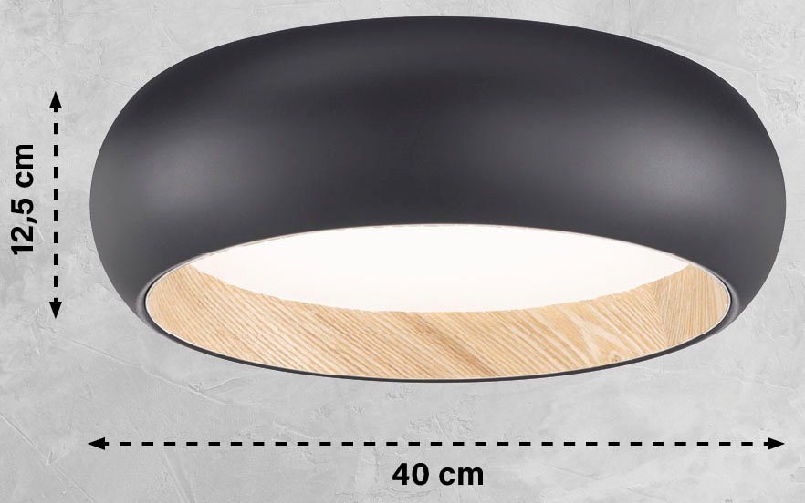 SCHÖNER WOHNEN-Kollektion Deckenleuchte Wood, LED fest integriert, 1x LED 22 Watt, 3000 Kelvin, 2900 Lumen,dimmbar von SCHÖNER WOHNEN-Kollektion