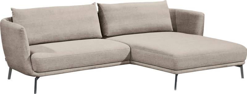 SCHÖNER WOHNEN-Kollektion Ecksofa Pearl, zeitlos und elegant, 5 Jahre Hersteller-Garantie, bequem, L-Form, Maße (B/H/T): 270/71/160 cm, Füße Metall von SCHÖNER WOHNEN-Kollektion