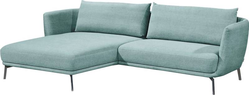 SCHÖNER WOHNEN-Kollektion Ecksofa Pearl, zeitlos und elegant, 5 Jahre Hersteller-Garantie, bequem, L-Form, Maße (B/H/T): 270/71/160 cm, Füße Metall von SCHÖNER WOHNEN-Kollektion