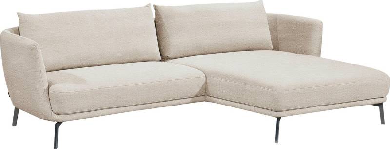 SCHÖNER WOHNEN-Kollektion Ecksofa Pearl, zeitlos und elegant, 5 Jahre Hersteller-Garantie, bequem, L-Form, Maße (B/H/T): 270/71/160 cm, Füße Metall von SCHÖNER WOHNEN-Kollektion