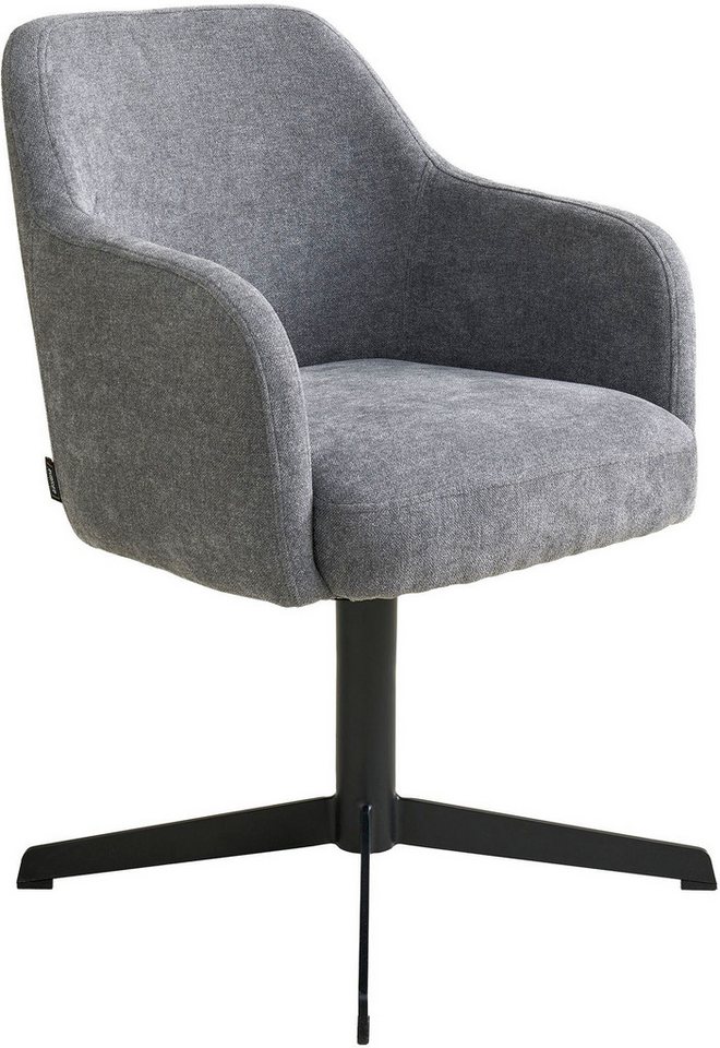 SCHÖNER WOHNEN-Kollektion Esszimmerstuhl MARLOY, 360° drehbar mit Rückholfunktion (1 St), mit Taschenfederkern, Bezug Webstoff, Untergestell pulverbeschichtet von SCHÖNER WOHNEN-Kollektion