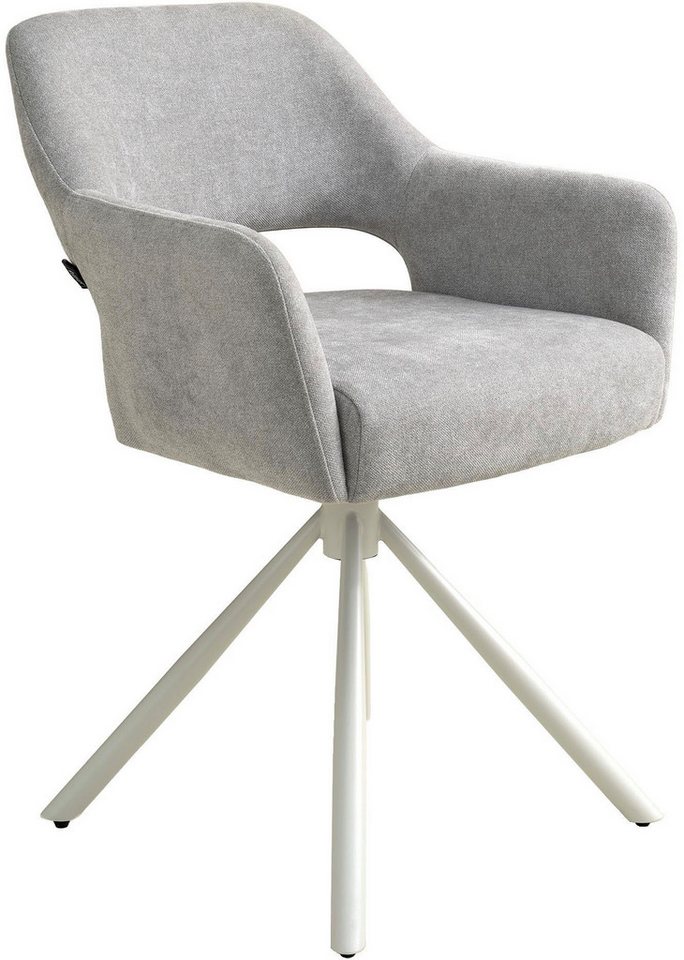 SCHÖNER WOHNEN-Kollektion Esszimmerstuhl STAVANGER, 360° drehbar mit Rückholfunktion (1 St), mit Taschenfederkern, Bezug Webstoff, Untergestell pulverbeschichtet von SCHÖNER WOHNEN-Kollektion