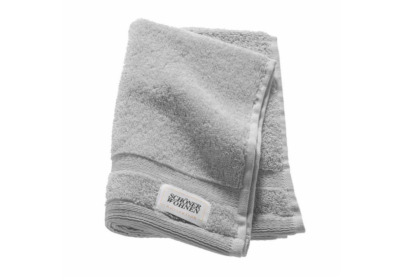 SCHÖNER WOHNEN-Kollektion Gästehandtuch CUDDLY Gästehandtuch, Baumwolle (1-St), 30 x 50 cm in Hellgrau von SCHÖNER WOHNEN-Kollektion