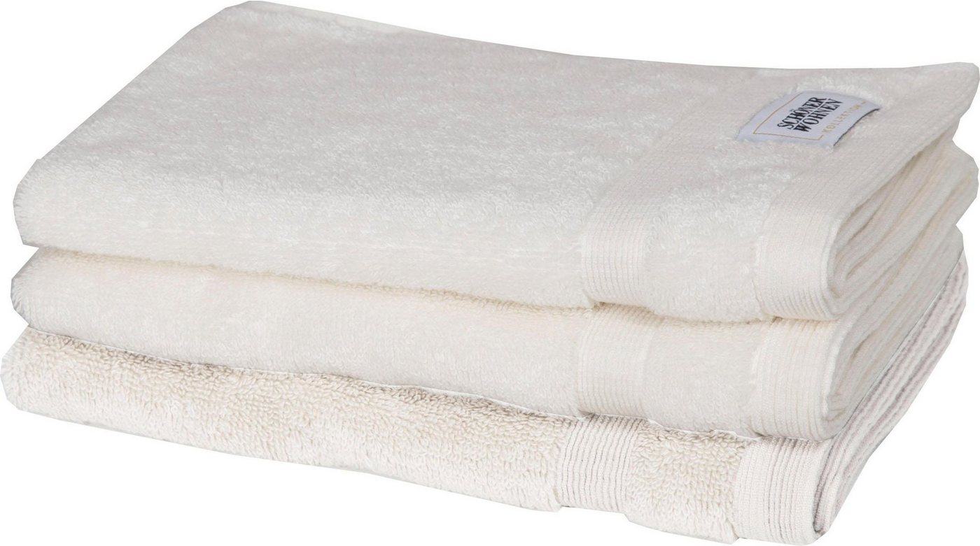 SCHÖNER WOHNEN-Kollektion Gästehandtuch Cuddly, Frotteevelours (3-St), schnell trocknende Airtouch-Qualität von SCHÖNER WOHNEN-Kollektion