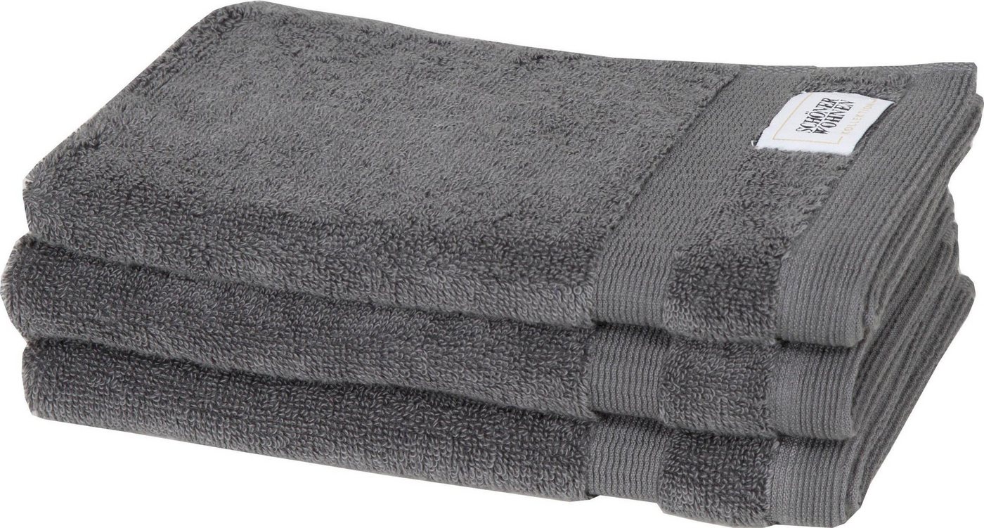 SCHÖNER WOHNEN-Kollektion Gästehandtuch Cuddly, Frotteevelours (3-St), schnell trocknende Airtouch-Qualität von SCHÖNER WOHNEN-Kollektion
