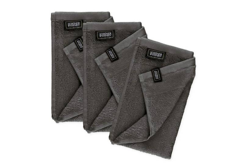 SCHÖNER WOHNEN-Kollektion Gästehandtücher SENSE Gästehandtuch, Baumwolle (Spar-Set, 3-St), 30 x 50 cm in Anthrazit von SCHÖNER WOHNEN-Kollektion