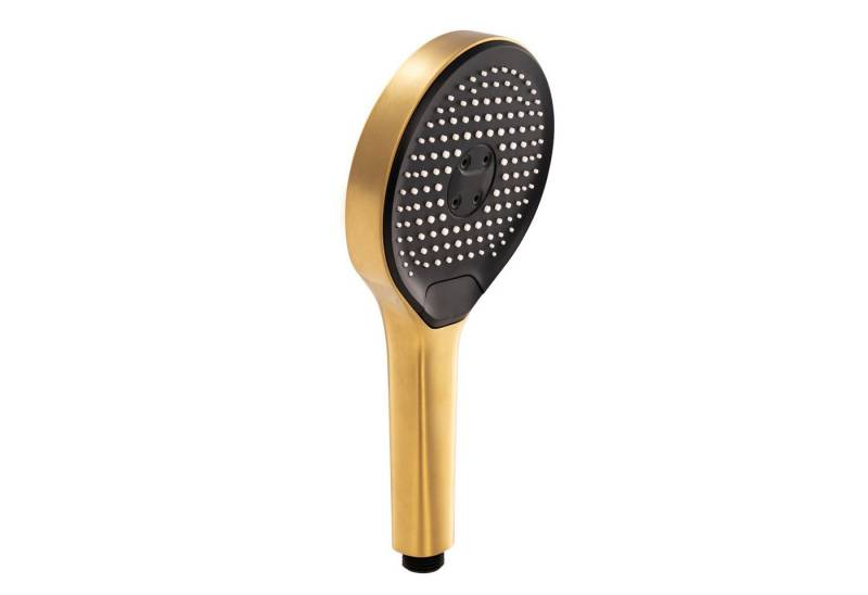 SCHÖNER WOHNEN-Kollektion Handbrause GLAIA, wassersparender Duschkopf rund, Mattgold, Duschbrause mit 3 Strahlarten von SCHÖNER WOHNEN-Kollektion