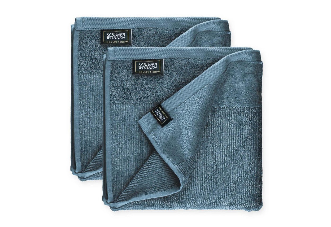 SCHÖNER WOHNEN-Kollektion Handtücher SENSE Handtuch, Baumwolle (Spar-Set, 2-St), 50 x 100 cm in Blau von SCHÖNER WOHNEN-Kollektion