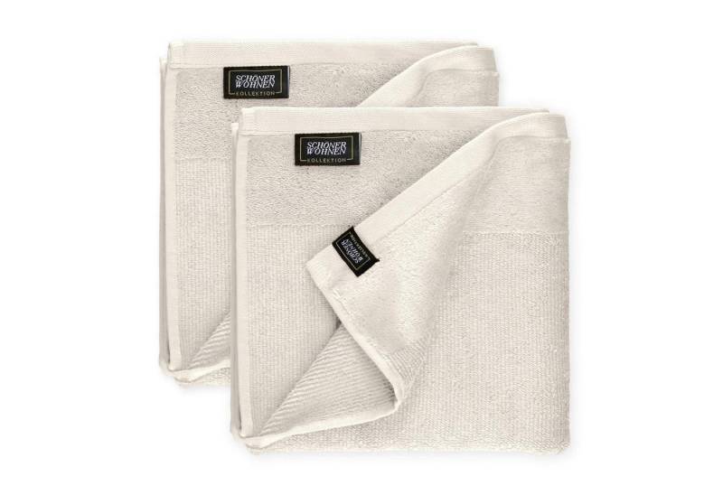 SCHÖNER WOHNEN-Kollektion Handtücher SENSE Handtuch, Baumwolle (Spar-Set, 2-St), 50 x 100 cm in Cremeweiss von SCHÖNER WOHNEN-Kollektion