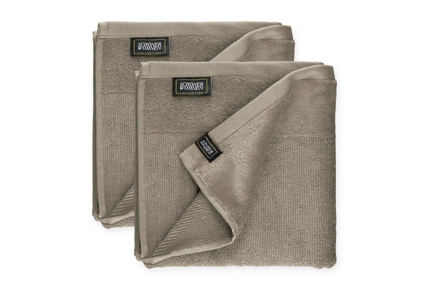 SCHÖNER WOHNEN-Kollektion Handtücher SENSE Handtuch, Baumwolle (Spar-Set, 2-St), 50 x 100 cm in Sand von SCHÖNER WOHNEN-Kollektion