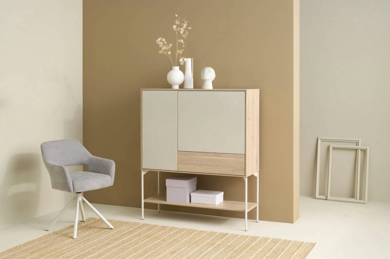 SCHÖNER WOHNEN-Kollektion Highboard LABOE (1 St), ideal auch als Home Office Sekretär oder Bar, push to open von SCHÖNER WOHNEN-Kollektion
