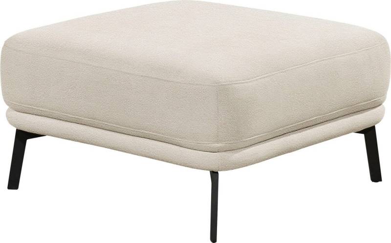 SCHÖNER WOHNEN-Kollektion Hocker Pearl - 5 Jahre Hersteller-Garantie, auch in Bouclé, Passend zur Serie Pearl, B/T/H: 80/80/45cm, Füße Metall von SCHÖNER WOHNEN-Kollektion