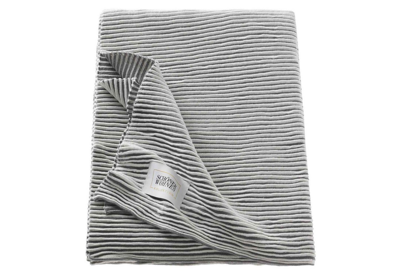 SCHÖNER WOHNEN-Kollektion Tagesdecke LIV Tagesdecke, 130 x 170 cm in Grau von SCHÖNER WOHNEN-Kollektion