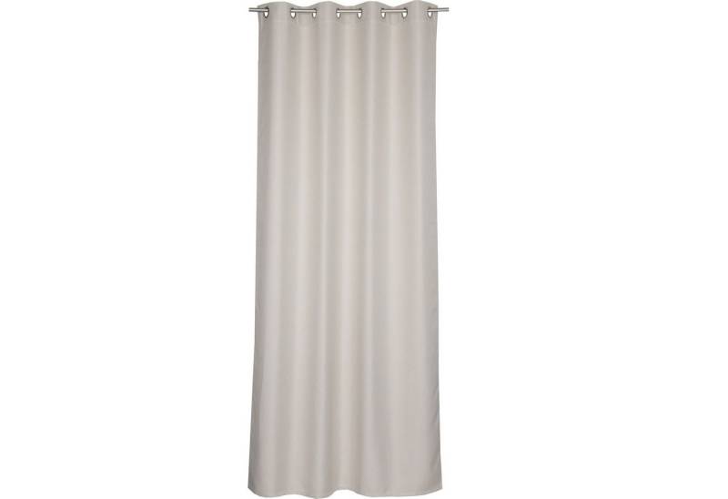 SCHÖNER WOHNEN-Kollektion Vorhang OPACO Blickdichter Ösenvorhang (1 St), Öse, Polyester, 140 x 250 cm in Hellgrau von SCHÖNER WOHNEN-Kollektion