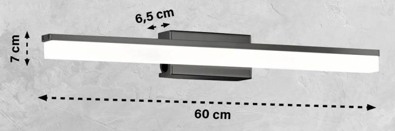 SCHÖNER WOHNEN-Kollektion Wandleuchte Wide, LED fest integriert, 1x LED 9,5 Watt,spritzwassergeschützt,mit Schalter von SCHÖNER WOHNEN-Kollektion