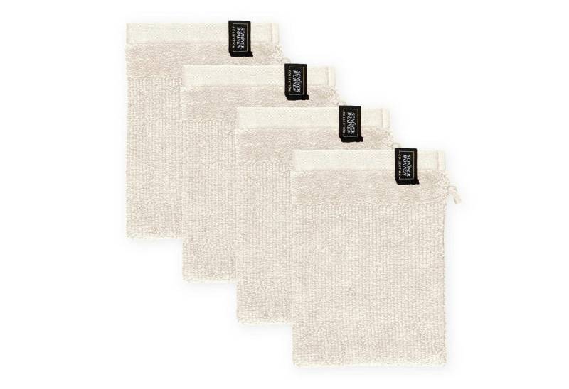 SCHÖNER WOHNEN-Kollektion Waschhandschuh SENSE Waschhandschuh, Baumwolle (Spar-Set, 4-St), 16 x 21 cm in Cremeweiss von SCHÖNER WOHNEN-Kollektion