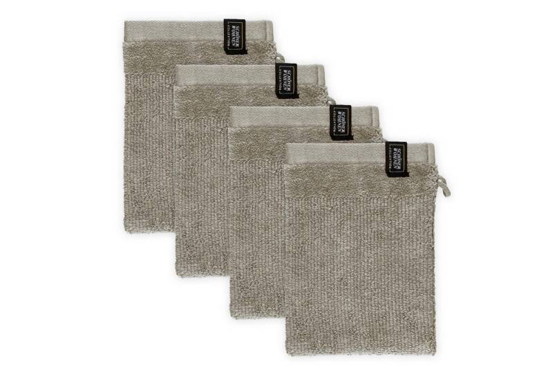 SCHÖNER WOHNEN-Kollektion Waschhandschuh SENSE Waschhandschuh, Baumwolle (Spar-Set, 4-St), 16 x 21 cm in Sand von SCHÖNER WOHNEN-Kollektion