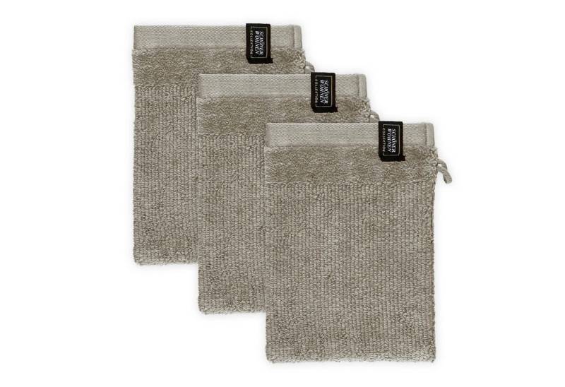 SCHÖNER WOHNEN-Kollektion Waschhandschuh SENSE Waschhandschuh, Baumwolle (Spar-Set, 3-St), 16 x 21 cm in Sand von SCHÖNER WOHNEN-Kollektion