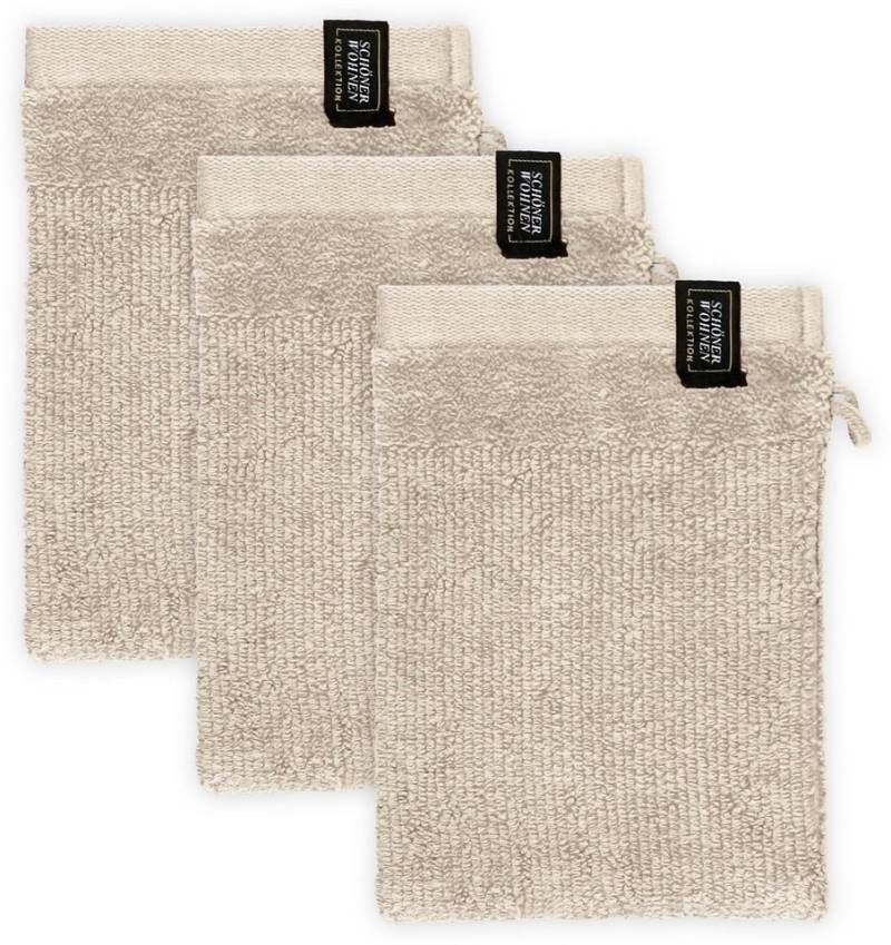 SCHÖNER WOHNEN-Kollektion Waschhandschuh Sense, (Packung, 3-St) von SCHÖNER WOHNEN-Kollektion