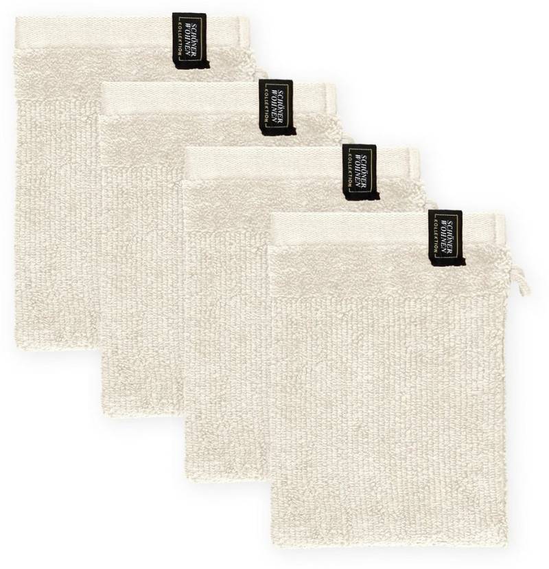SCHÖNER WOHNEN-Kollektion Waschhandschuh Sense, (Packung, 4-St) von SCHÖNER WOHNEN-Kollektion