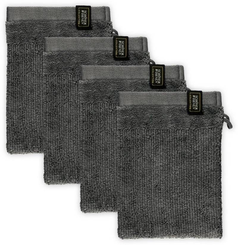 SCHÖNER WOHNEN-Kollektion Waschhandschuh Sense, (Packung, 4-St) von SCHÖNER WOHNEN-Kollektion