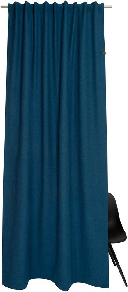 SCHÖNER WOHNEN-Kollektion Vorhang Solo, Multifunktionsband (1 St), blickdicht, Jacquard, mit Lederapplikation von SCHÖNER WOHNEN-Kollektion