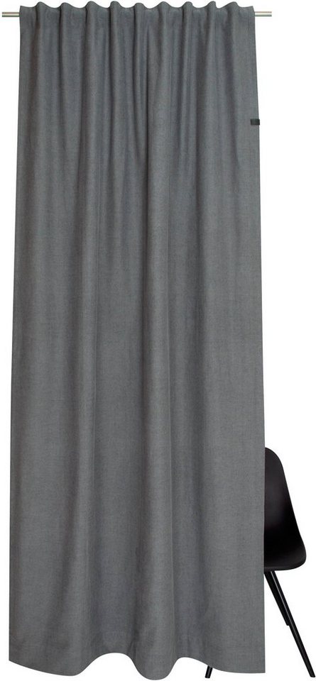 SCHÖNER WOHNEN-Kollektion Vorhang Solo, Multifunktionsband (1 St), blickdicht, Jacquard, mit Lederapplikation von SCHÖNER WOHNEN-Kollektion