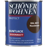 SCHÖNER WOHNEN Buntlack, nussbraun , seidenmatt von SCHÖNER WOHNEN