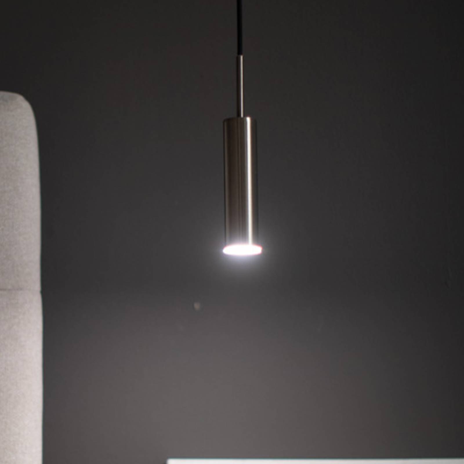 Schöner Wohnen Stina LED-Hängeleuchte 1-flg nickel von Schöner Wohnen