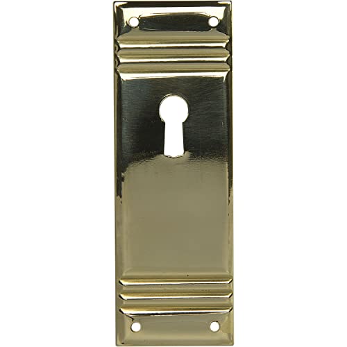 Schörghufer & Frehe Schlüsselschild für Möbel Landhausstil - Schlüsselblech stehend Landhaus, Messing poliert geprägt von SCHÖRGHOFER & FREHE