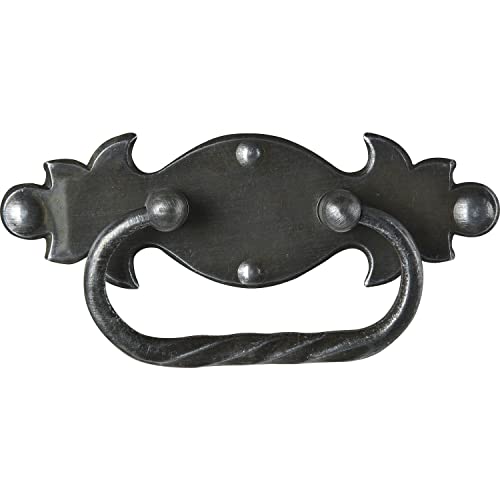 Schorgöhfer & Frehe Möbelgriff Landhausstil - Klappgriff Forger LA 40mm - Schubladengriff - Schild mit Griff 115x35mm, Eisen schwarz verzinkt abgerieben von SCHÖRGHOFER & FREHE