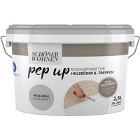 Schöner Wohnen Pep Up Renovierfarbe Holzböden Treppen hellgrau seidenmatt 2,5 Ltr. von SCHONER WOHNEN