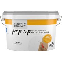 Schoner Wohnen - Schöner Wohnen Pep Up Renovierungsfarbe für Holzvertäfelungen 2,5 Ltr. weiss von SCHONER WOHNEN