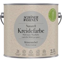 Schoner Wohnen - Schöner Wohnen Naturell Kreidefarbe 2,5 Ltr. Küstennebel weiches Graubeige von SCHONER WOHNEN
