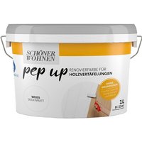Schoner Wohnen - Schöner Wohnen Pep Up Renovierungsfarbe für Holzvertäfelungen 1,0 Ltr. weiss von SCHONER WOHNEN