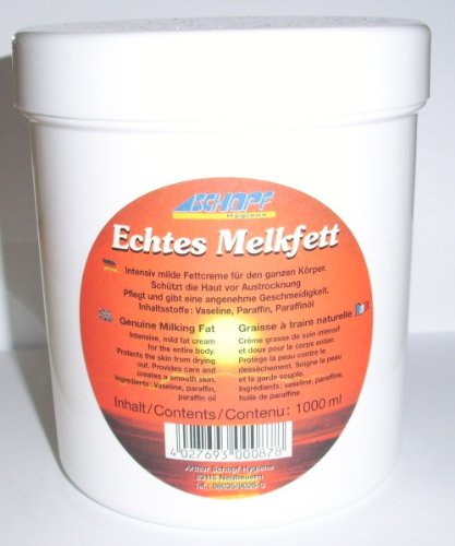 SCHOPF 202001 Echtes Melkfett gegen Hautaustrocknung bei Tier und Mensch, 1 kg von SCHOPF